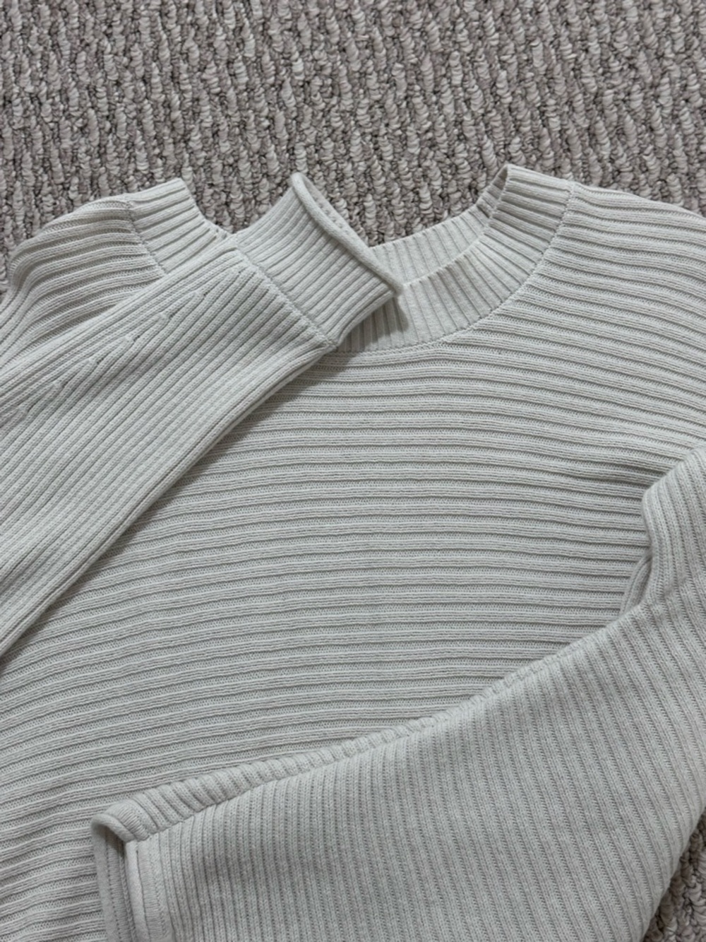 Lululemon Cotton-Blend  Sweater Bone White
Chunky Ribbed Knit